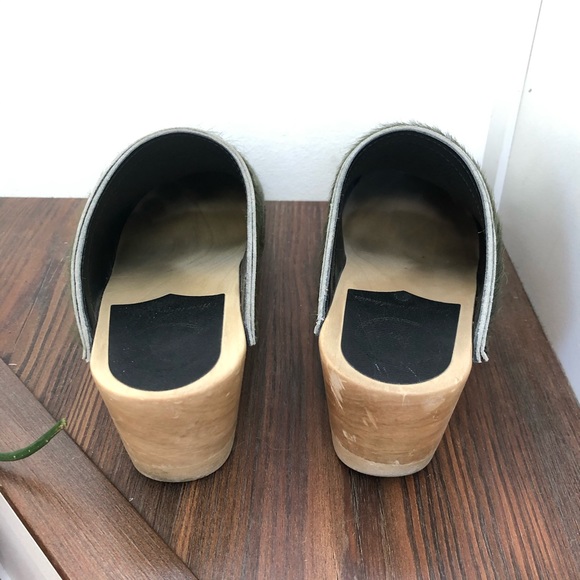 No.6 Old School Clog Mid Heel in Forest Pony, 39 - Picture 13 of 14